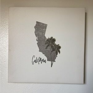 California Canvas Wall Art with Palm Trees